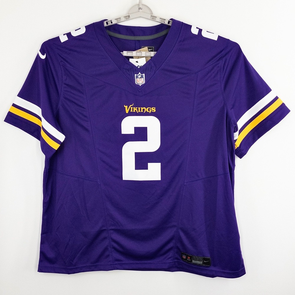 NEW Nike Justin Jefferson 2 Vikings NFL Game Jersey Men's 3XL NWT Dri-FIT